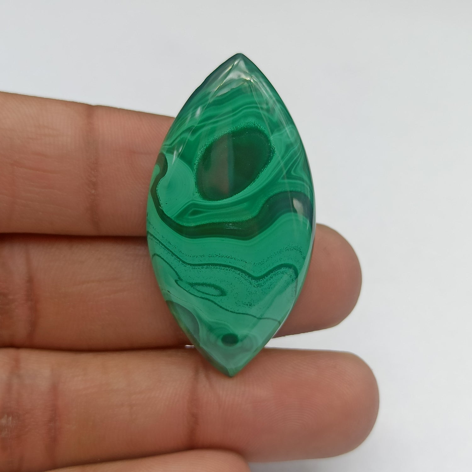 Malachite Cabochon Marquise Shape 46x24x5 MM PG-MC02