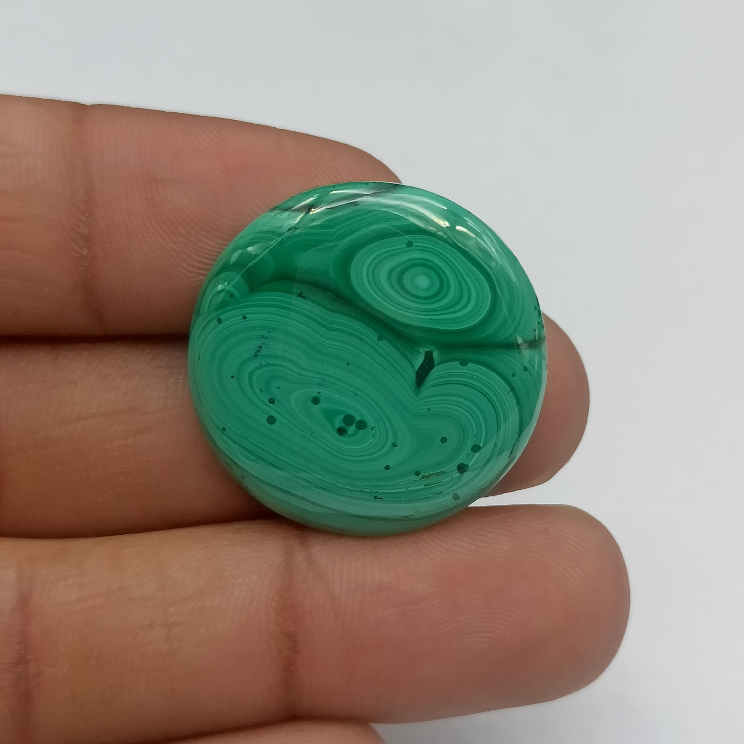 Malachite Cabochon Round Shape 28x5 MM PG-MC04