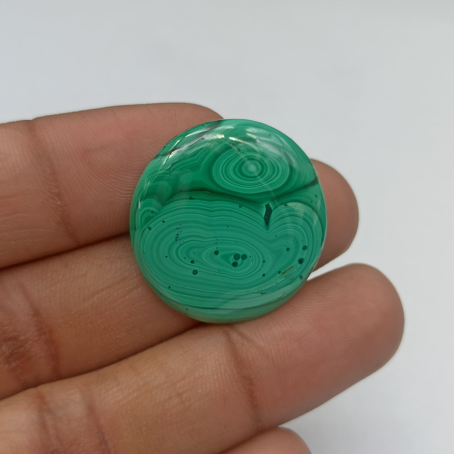 Malachite Cabochon Round Shape 28x5 MM PG-MC04
