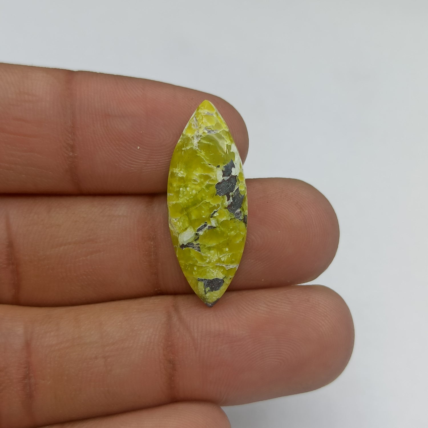 Lizardite Cabochon Marquise Shape 30x12x5 MM PG-LZD01