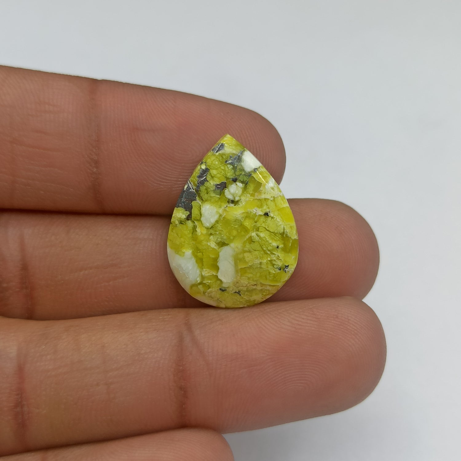 Lizardite Cabochon Teardrop Shape 23x18x5 MM PG-LZD03