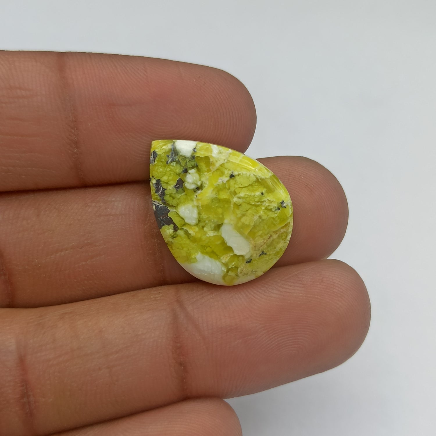Lizardite Cabochon Teardrop Shape 23x18x5 MM PG-LZD03