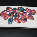 Pink Oyster Cabochon Lot Mix Shape Pink Oyster Copper Turquoise Gemstone Lot Semi-Precious Stone