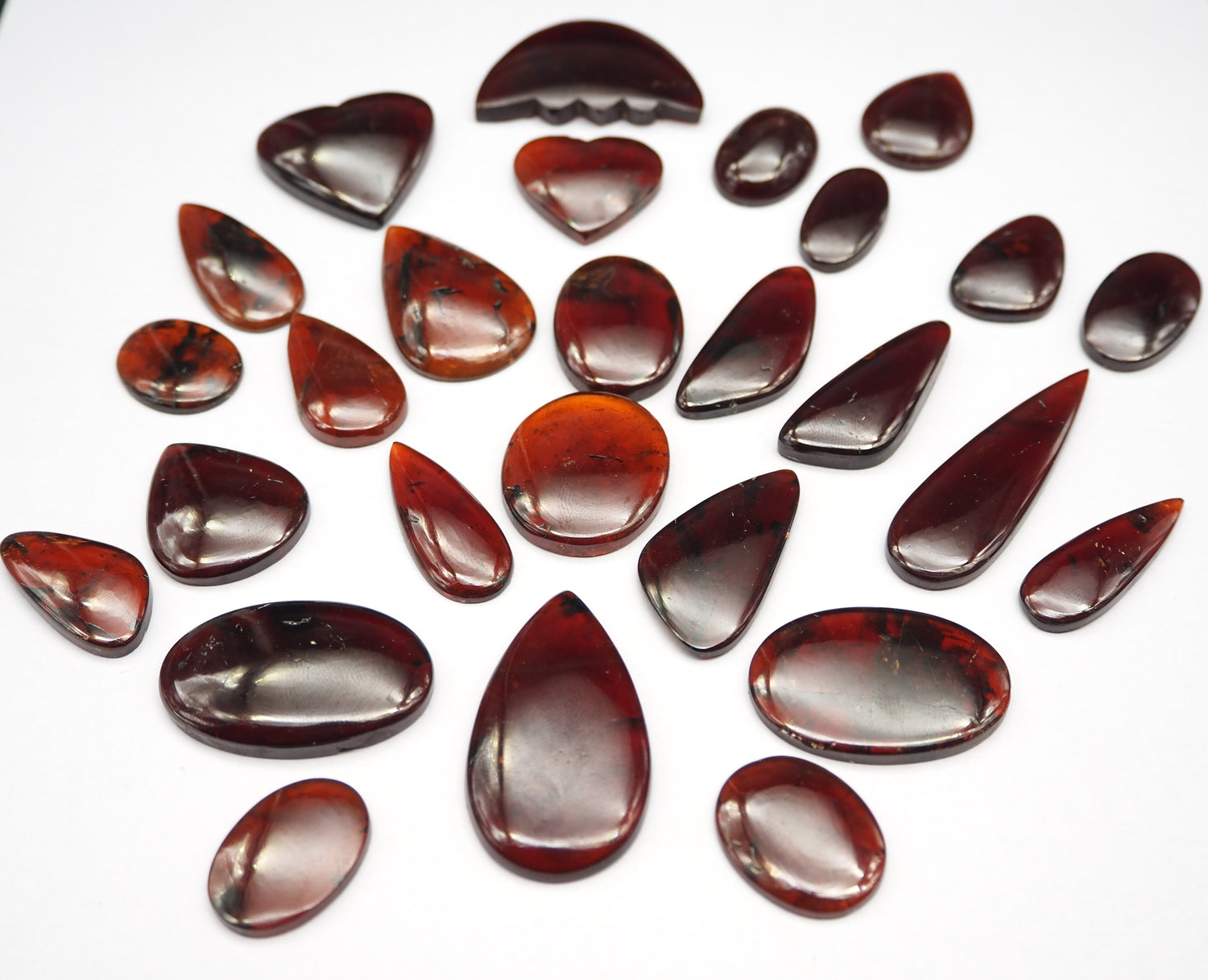 Hessonite Garnet Mix Shape Lot Loose Gemstone Cinnamon Cabochon Semi-Precious Stone