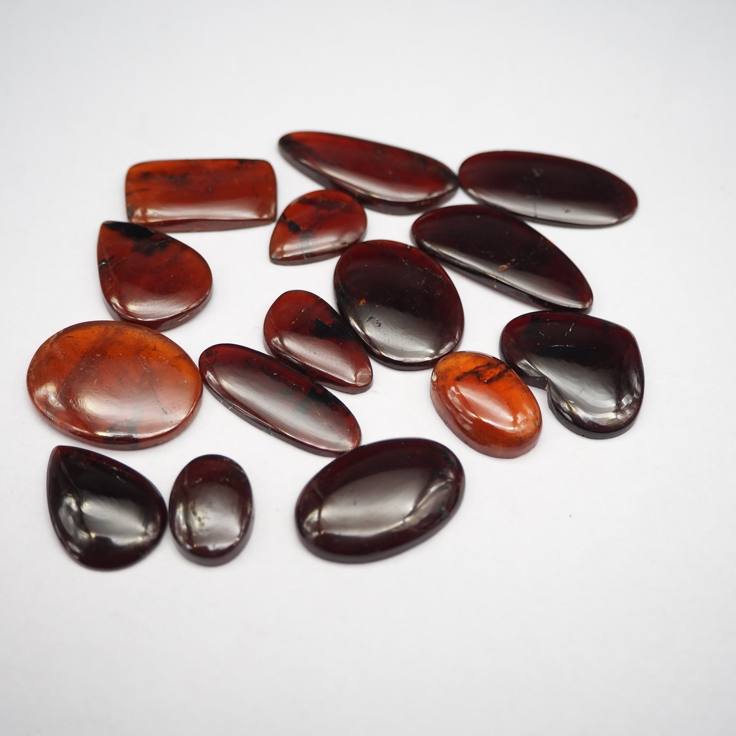 Hessonite Garnet Mix Shape Lot Loose Gemstone Cabochon Bulk Semi-Precious Stone