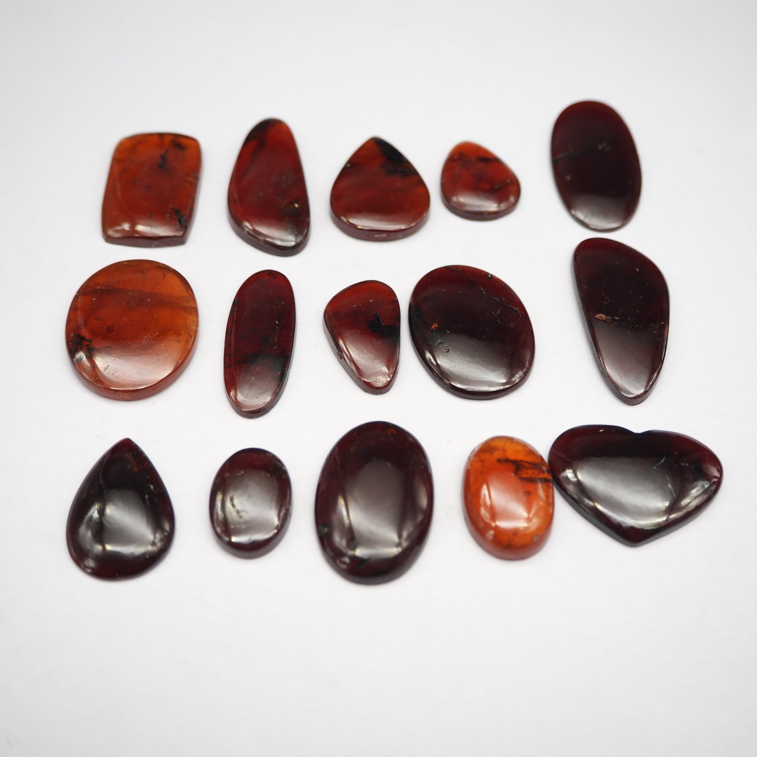 Hessonite Garnet Mix Shape Lot Loose Gemstone Cabochon Bulk Semi-Precious Stone