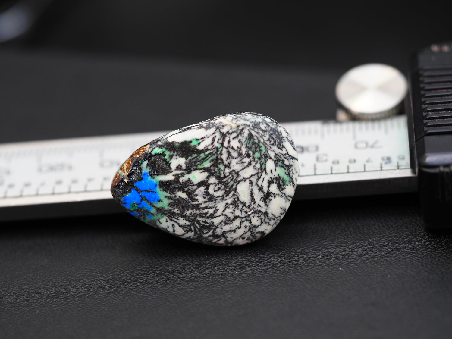 Azurite Turquoise Cabochon Freeform Shape 29x20x4 MM PG-AZT06