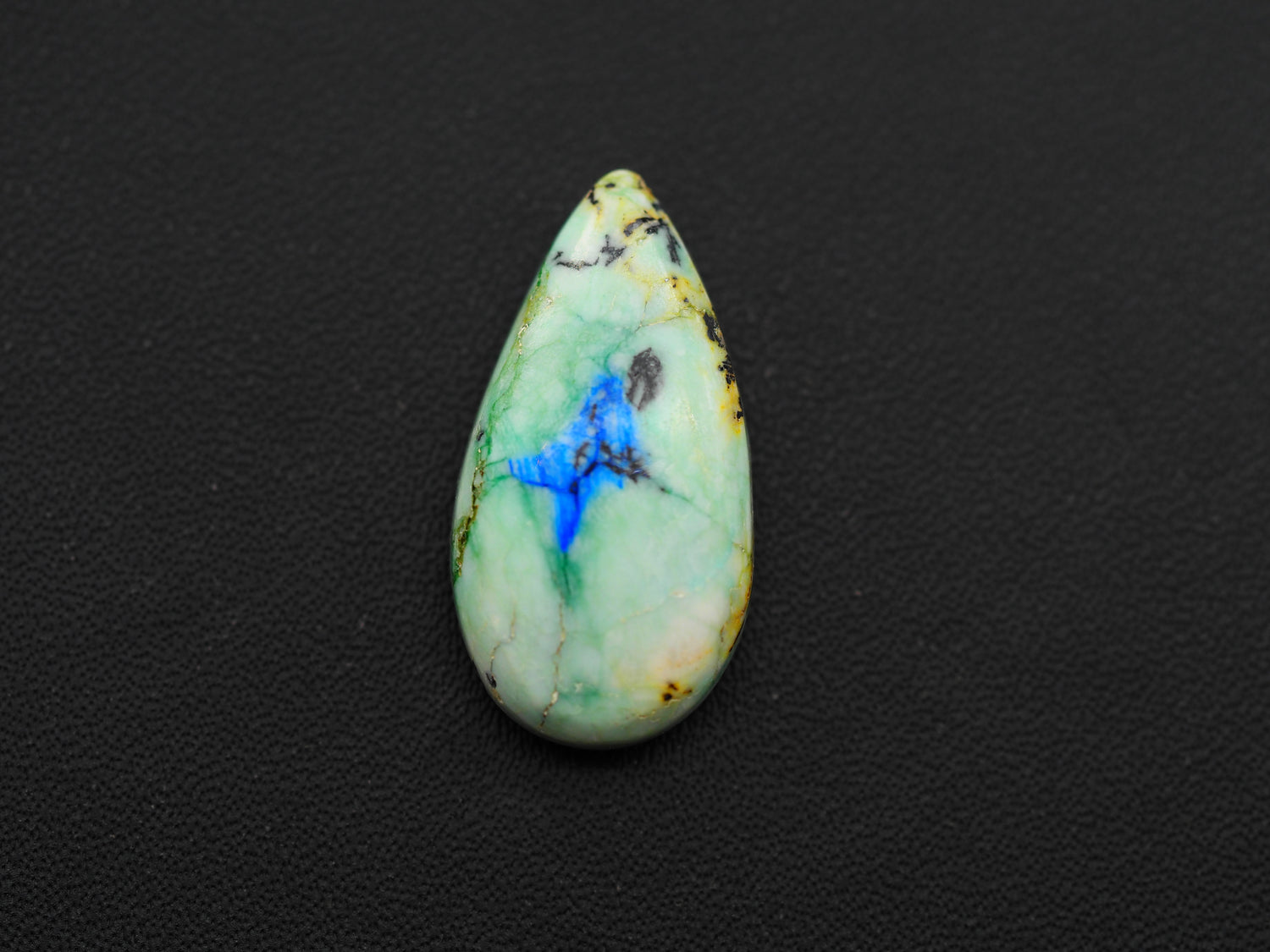 Azurite Turquoise Cabochon Pear Shape 25x13x4 MM PG-AZT07