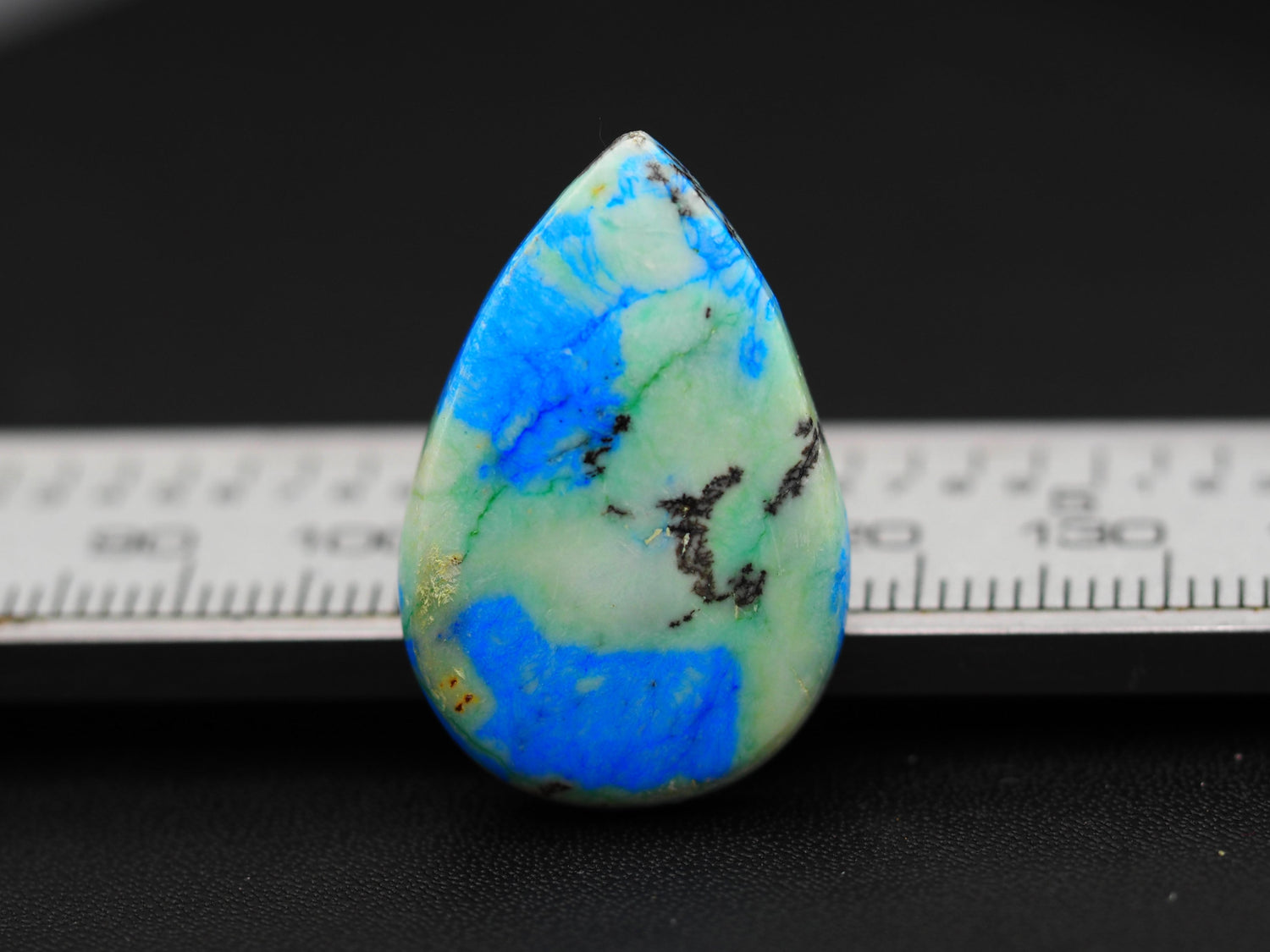 Azurite Turquoise Cabochon Pear Shape 27x18x4 MM PG-AZT09