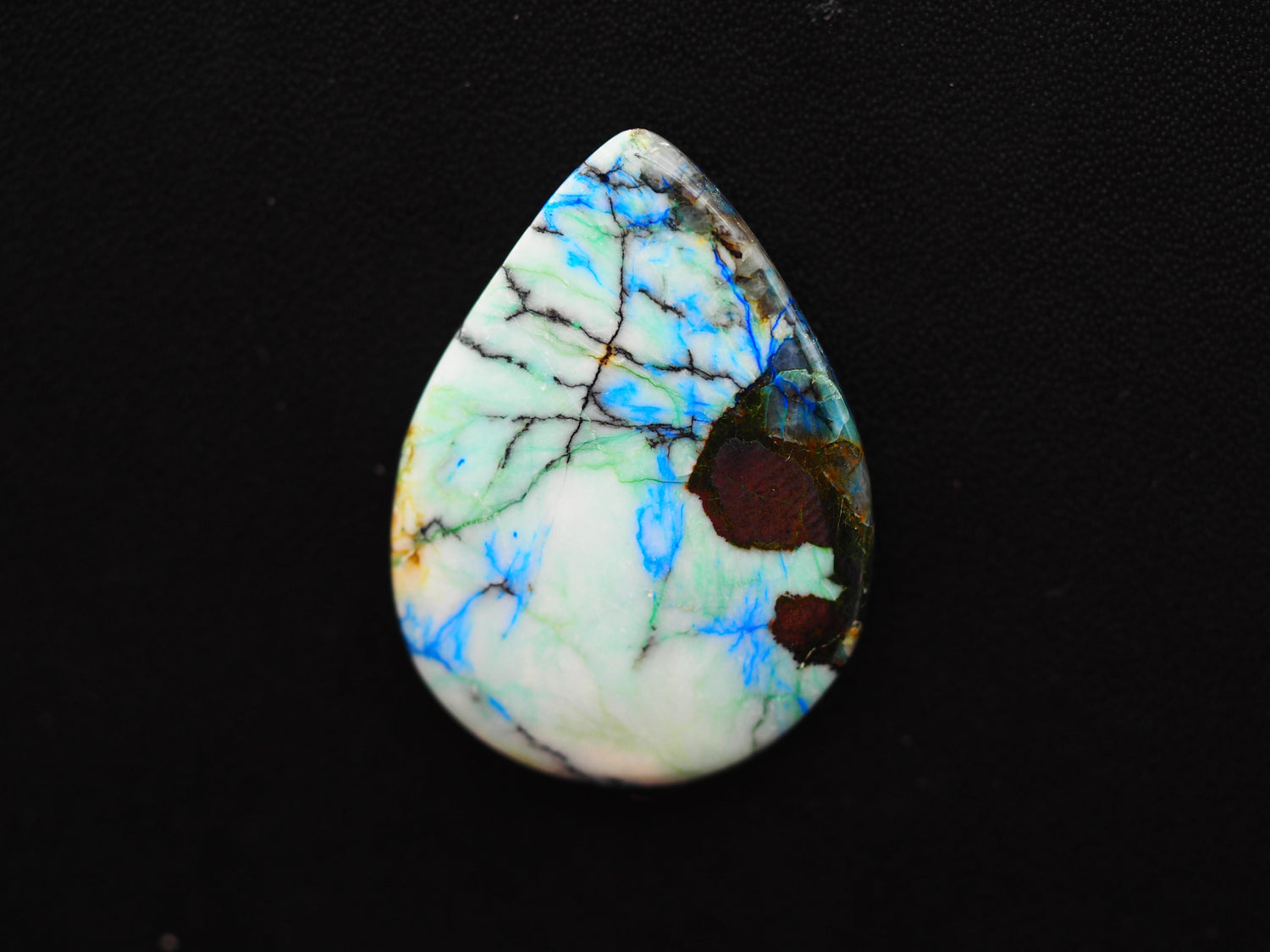 Azurite Turquoise Cabochon Pear Shape 31x22x4 MM PG-AZT012