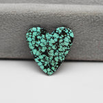 Natural Tibetan Turquoise Cabochon Gemstone Heart Shape 19x18x2 MM
