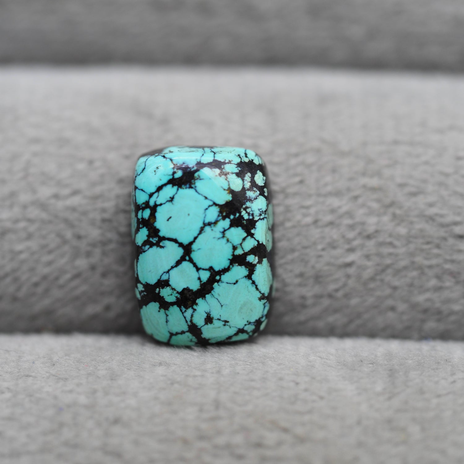 Natural Tibetan Turquoise Cabochon Gemstone Baguette Shape 14x10x4 MM