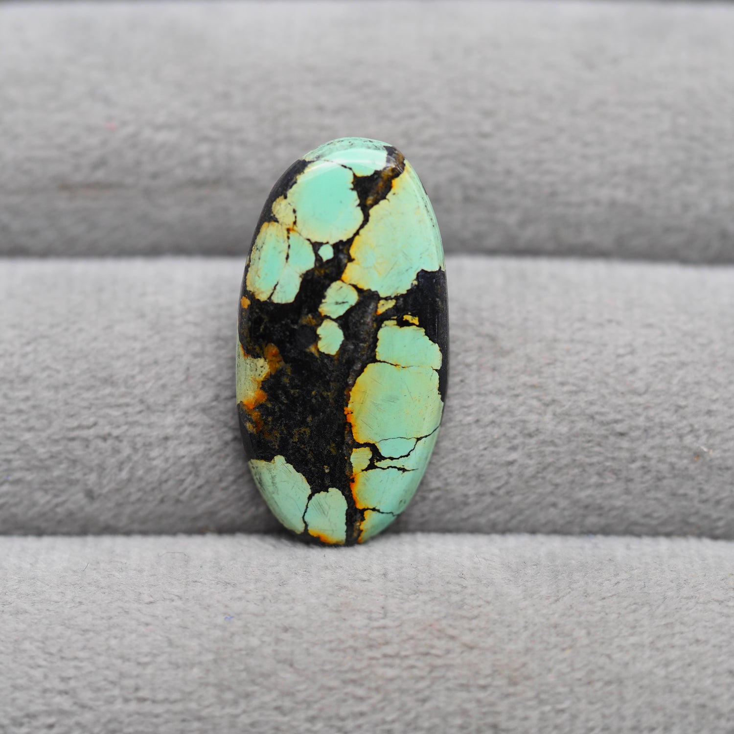 Natural Tibetan Turquoise Cabochon Gemstone Oval Shape 29x15x4 MM
