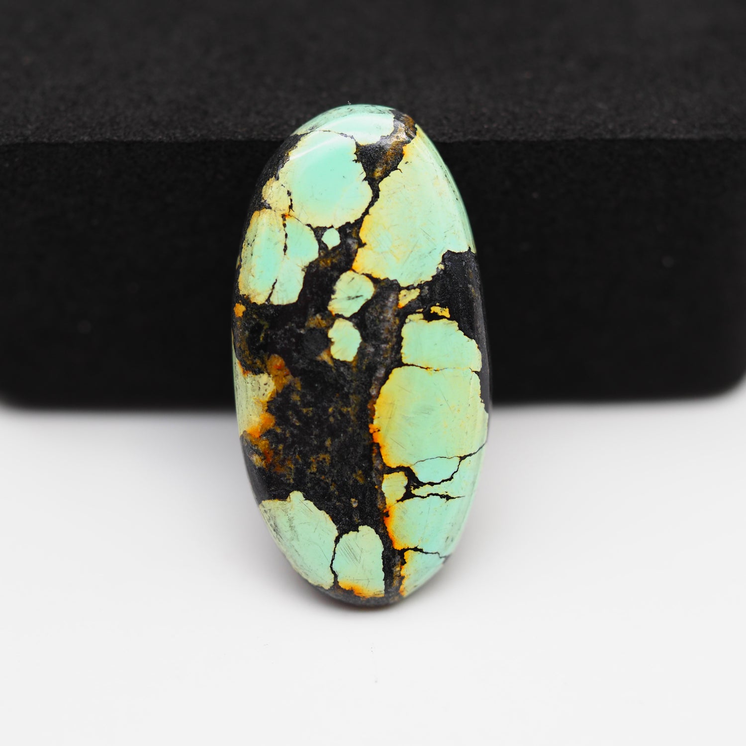 Natural Tibetan Turquoise Cabochon Gemstone Oval Shape 29x15x4 MM
