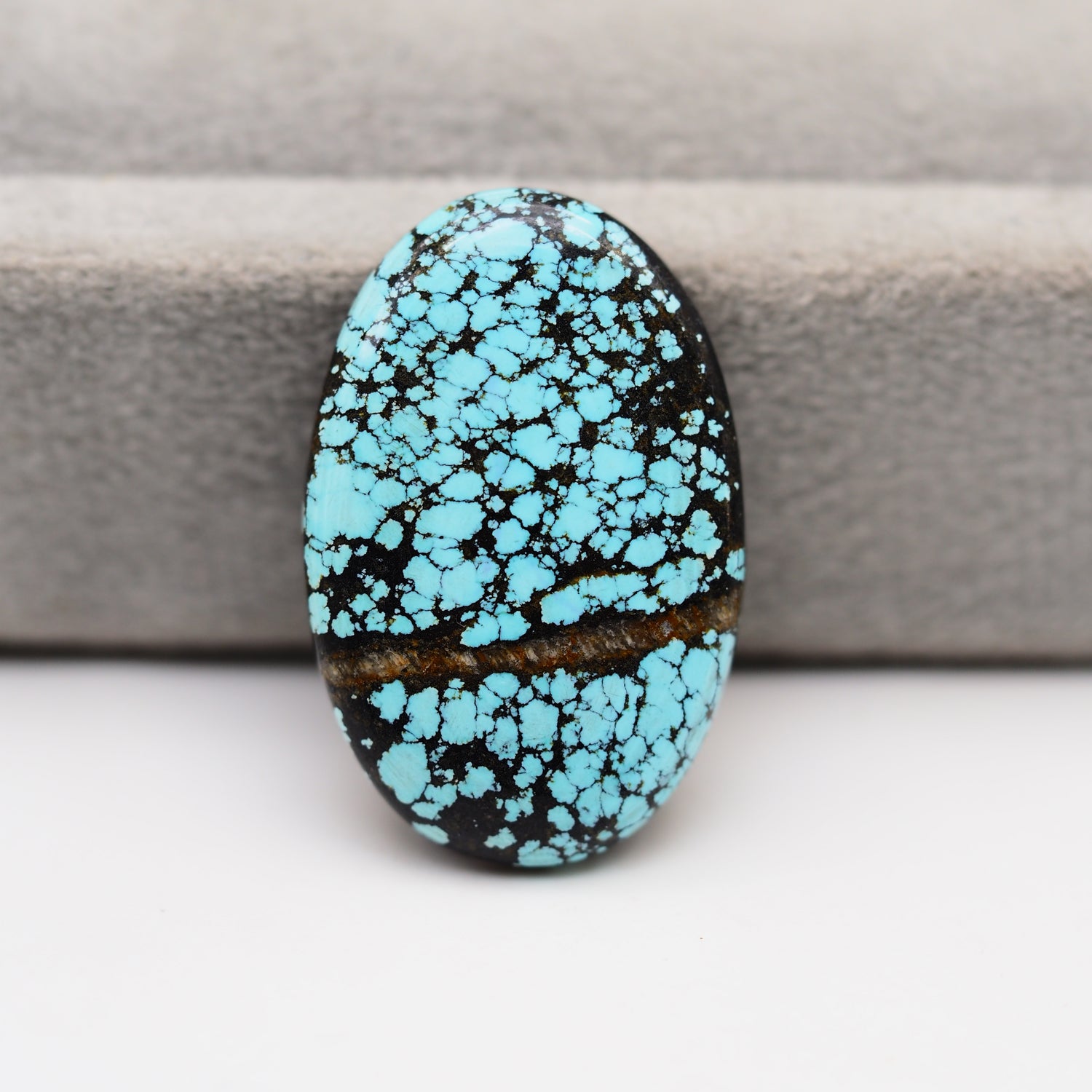 Natural Tibetan Turquoise Cabochon Gemstone Oval Shape 29x15x4 MM