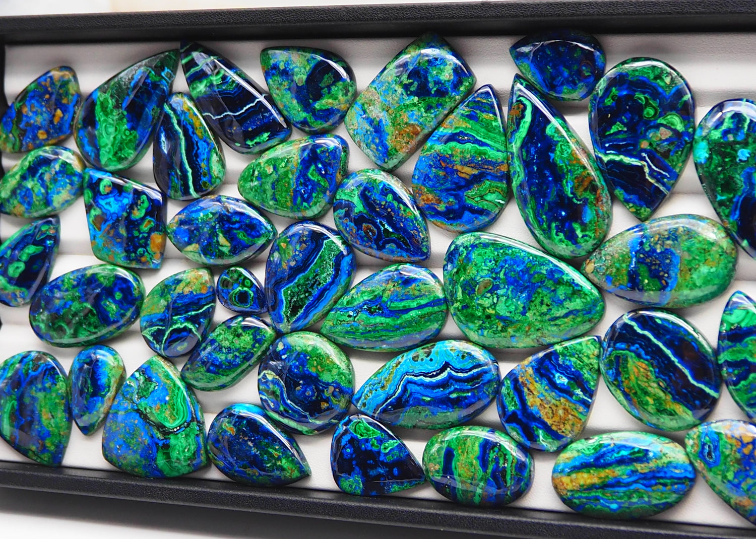 Azurite Malachite Mix Shape Lot Loose Cabochon Gemstone Bulk Semi-Precious Stone
