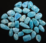 Natural Larimar Lot Gemstone Cabochon Blue Larimar Cabochon Lot Semi-Precious Stone