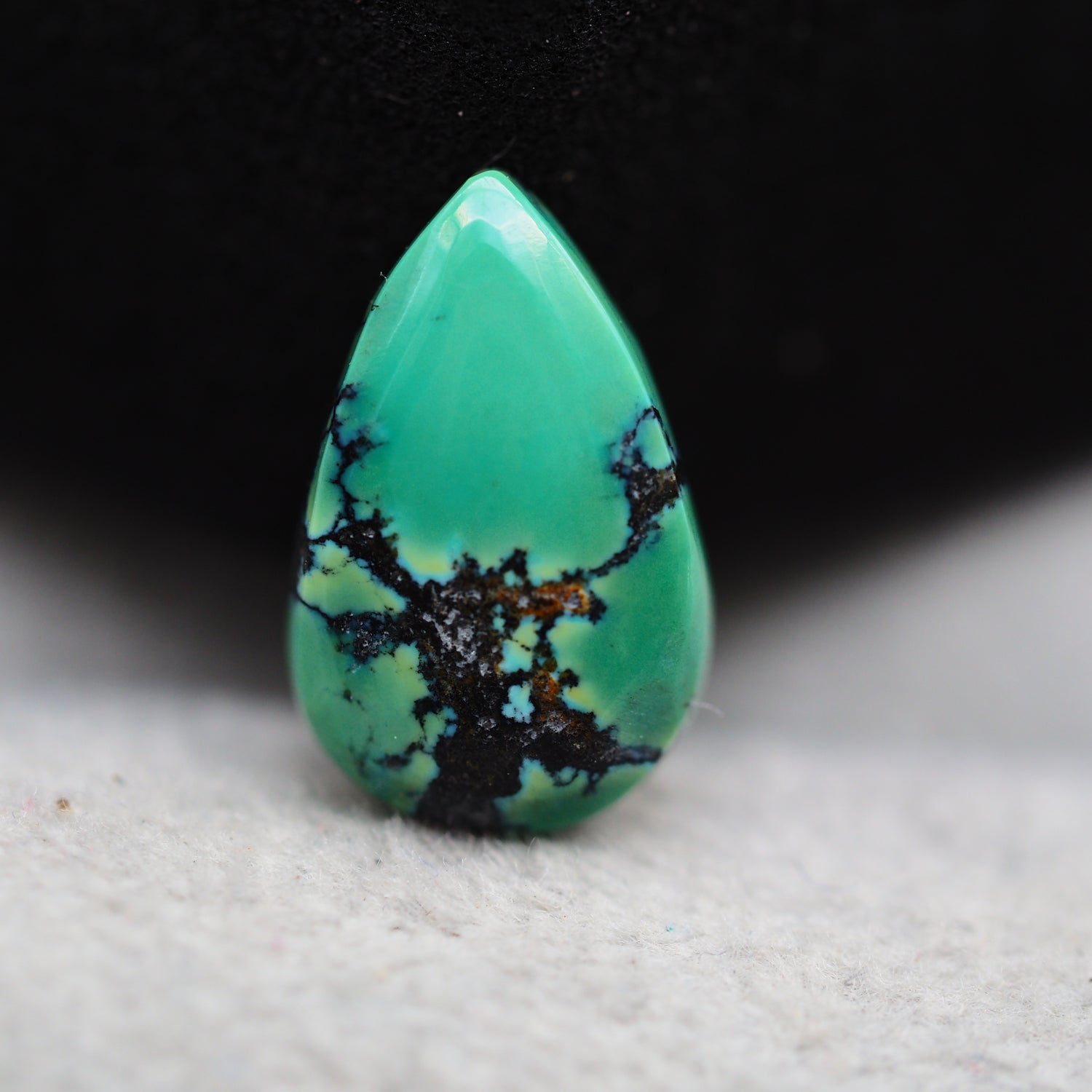 Natural Tibetan Turquoise Cabochon Gemstone Pear Shape 13x8x3 MM