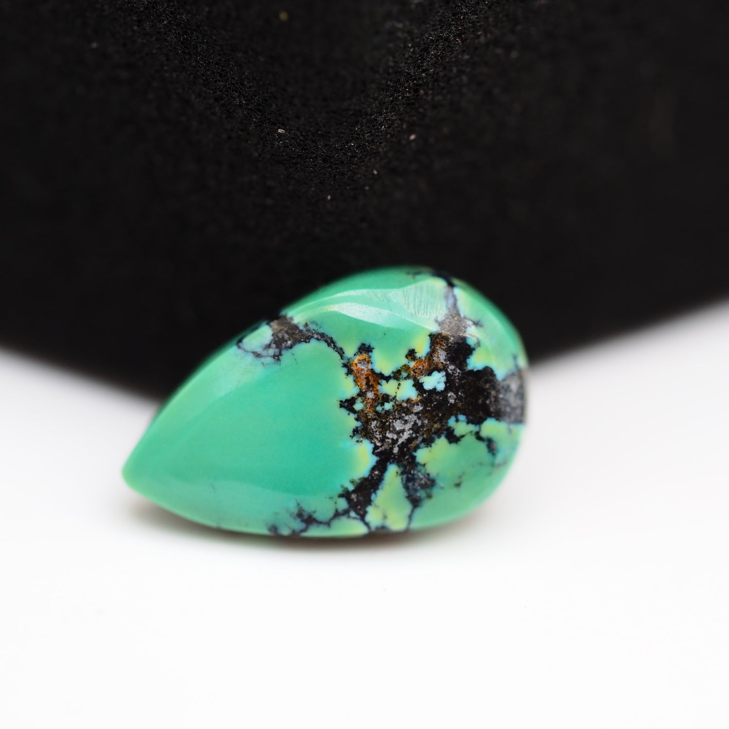 Natural Tibetan Turquoise Cabochon Gemstone Pear Shape 13x8x3 MM
