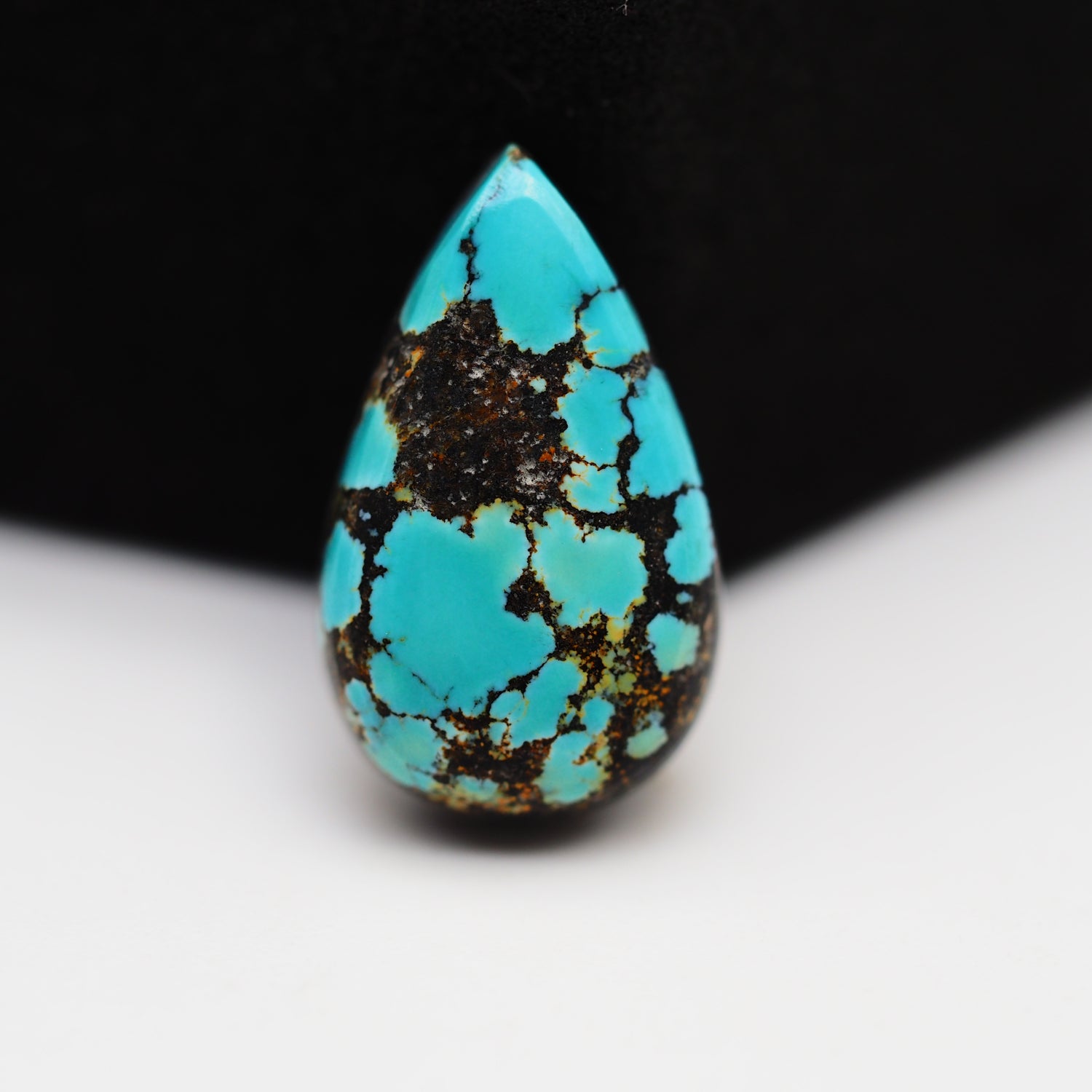Natural Tibetan Turquoise Cabochon Gemstone Pear Shape 17x10x4 MM