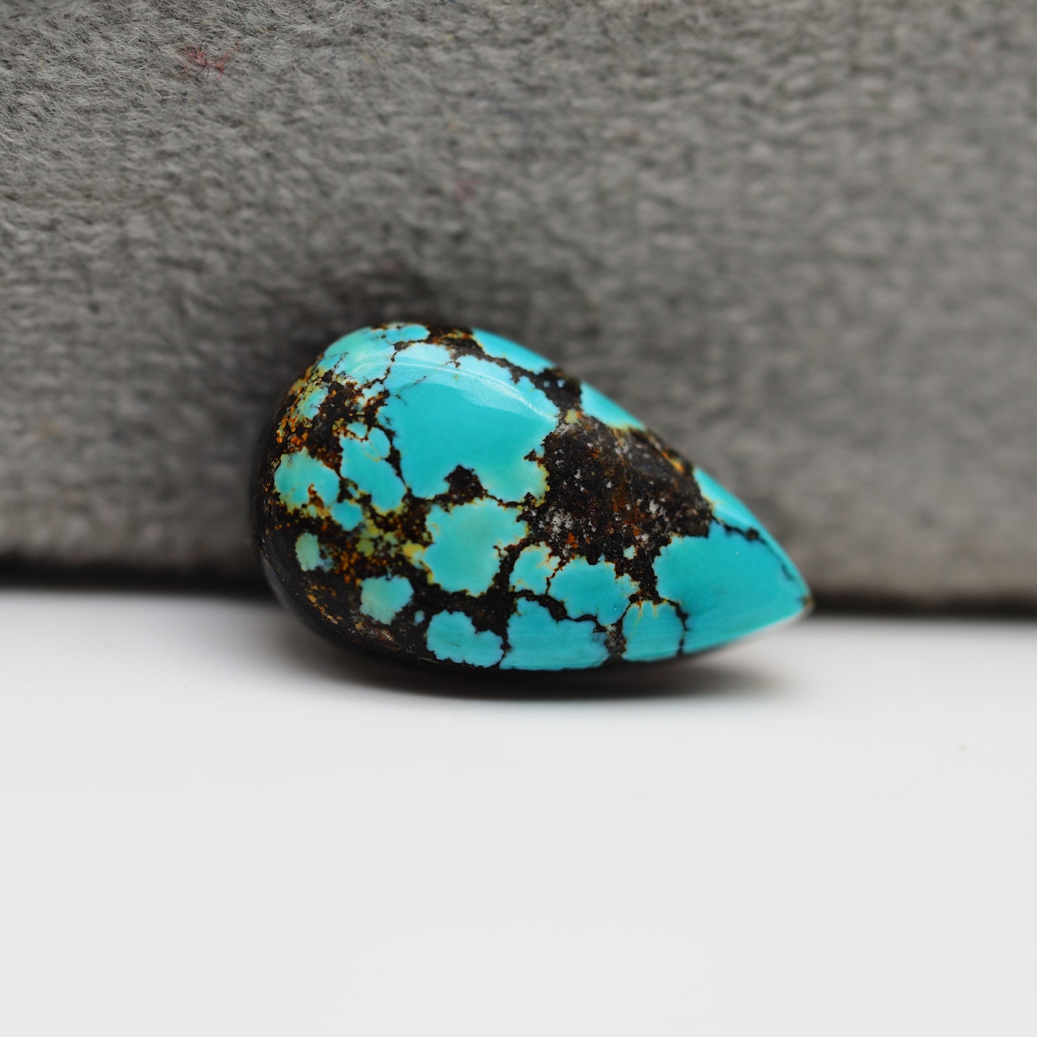 Natural Tibetan Turquoise Cabochon Gemstone Pear Shape 17x10x4 MM