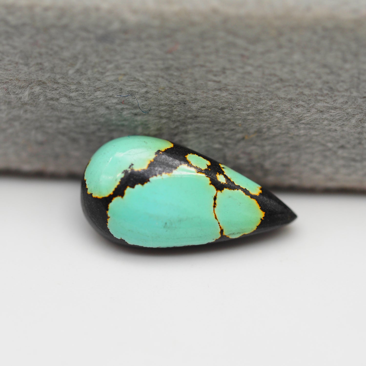 Natural Tibetan Turquoise Cabochon Gemstone Pear Shape 19x10x4 MM