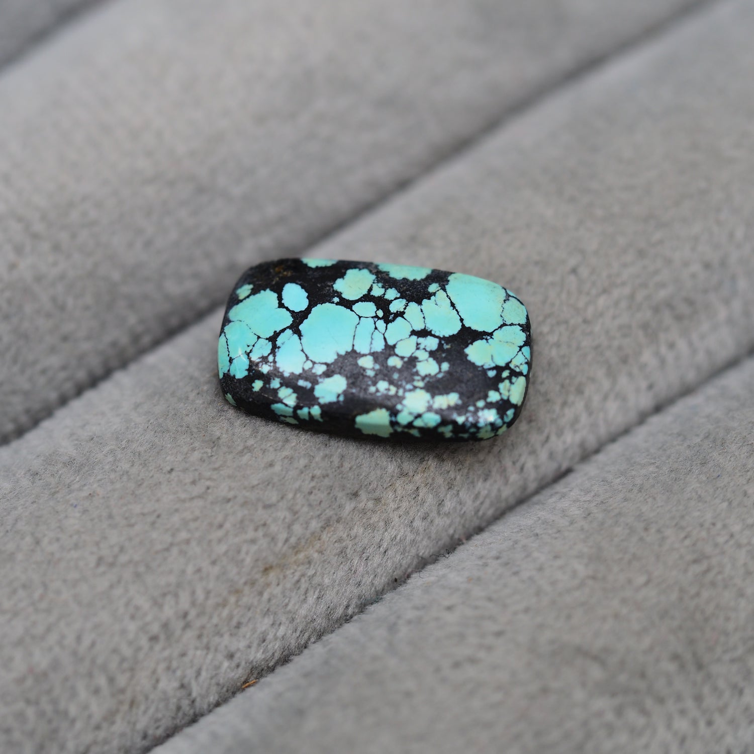 Natural Tibetan Turquoise Cabochon Gemstone Baguette Shape 18x11x3 MM