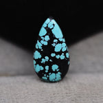 Natural Tibetan Turquoise Cabochon Gemstone Pear Shape  17x9x2 MM