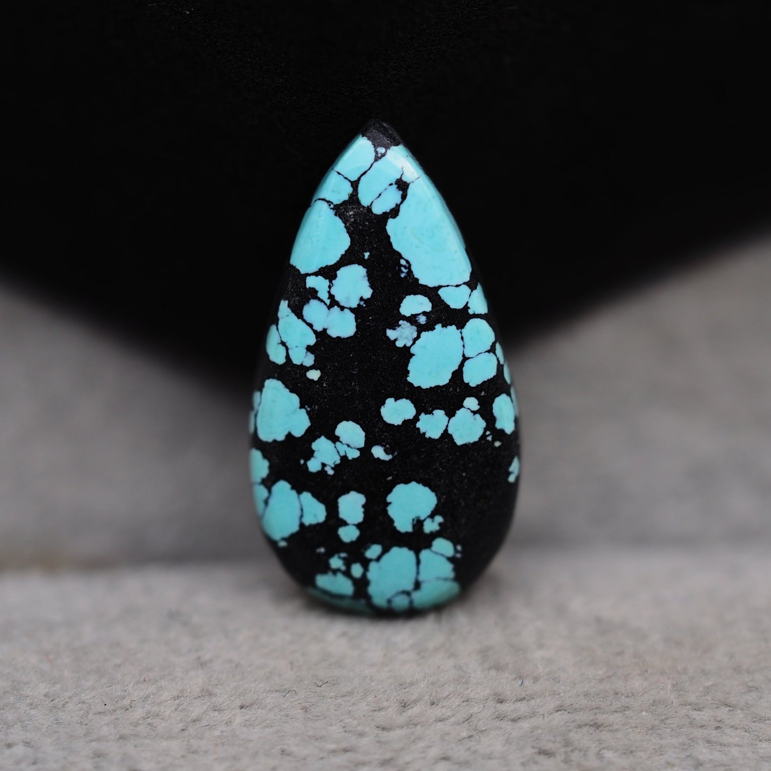 Natural Tibetan Turquoise Cabochon Gemstone Pear Shape  17x9x2 MM