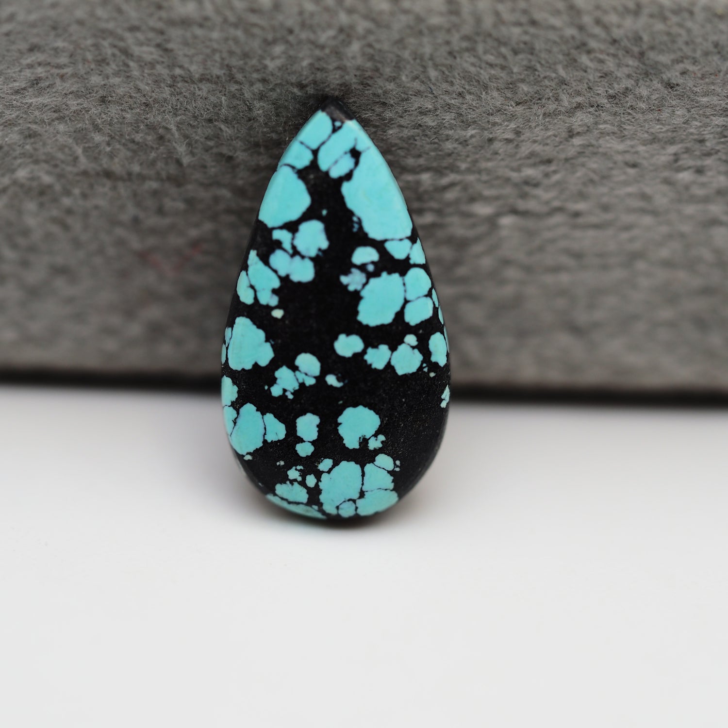 Natural Tibetan Turquoise Cabochon Gemstone Pear Shape  17x9x2 MM