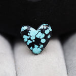 Natural Tibetan Turquoise Cabochon Gemstone Heart Shape  12x13x3 MM
