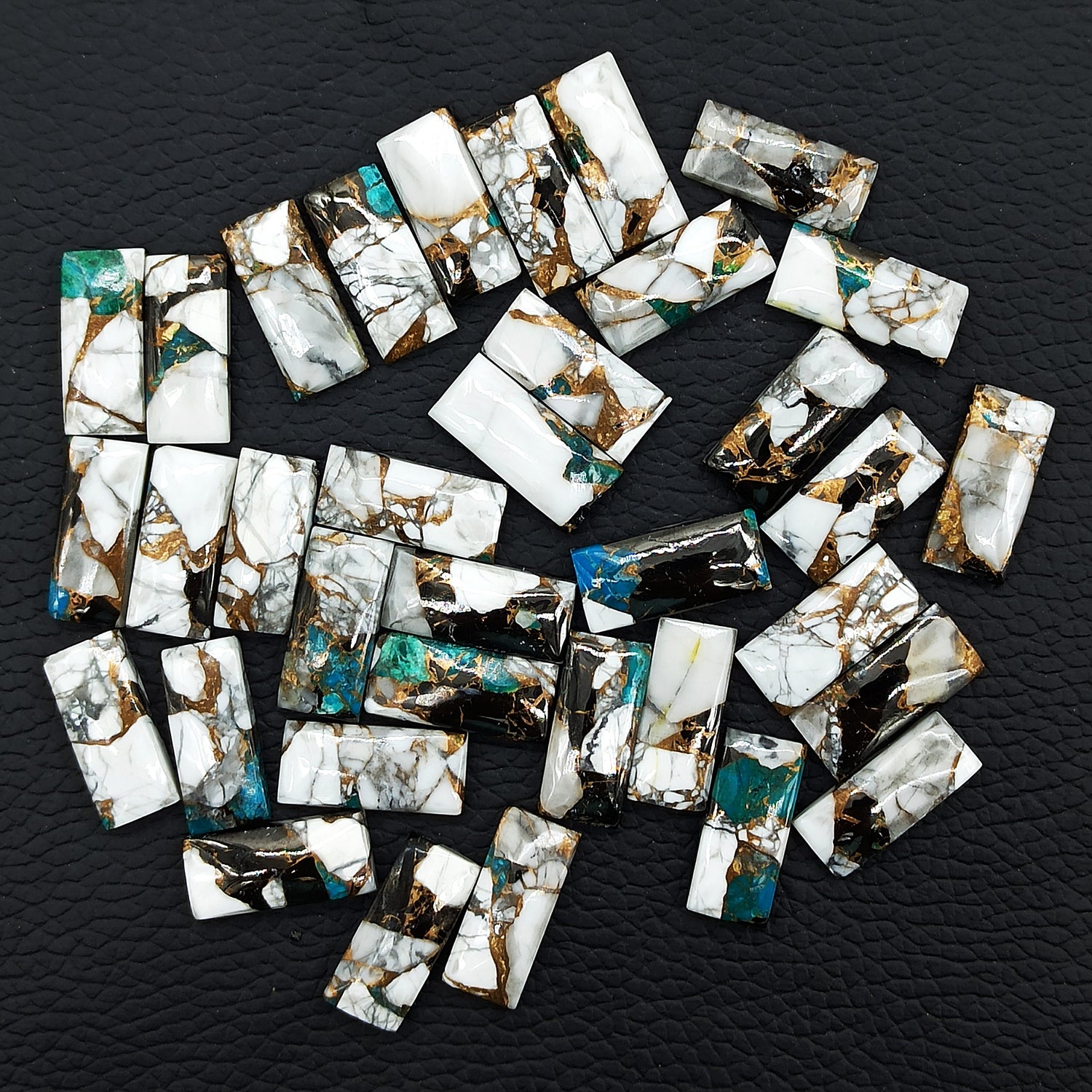 Chrysocolla Shungite Howlite With Copper Mix Shape Lot Gemstone Calibrated Lot Semi-Precious Stone