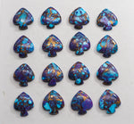 Purple Copper Turquoise Spades Shape Lot Gemstone 16mm Calibrated Gemstone For Jewelry Making