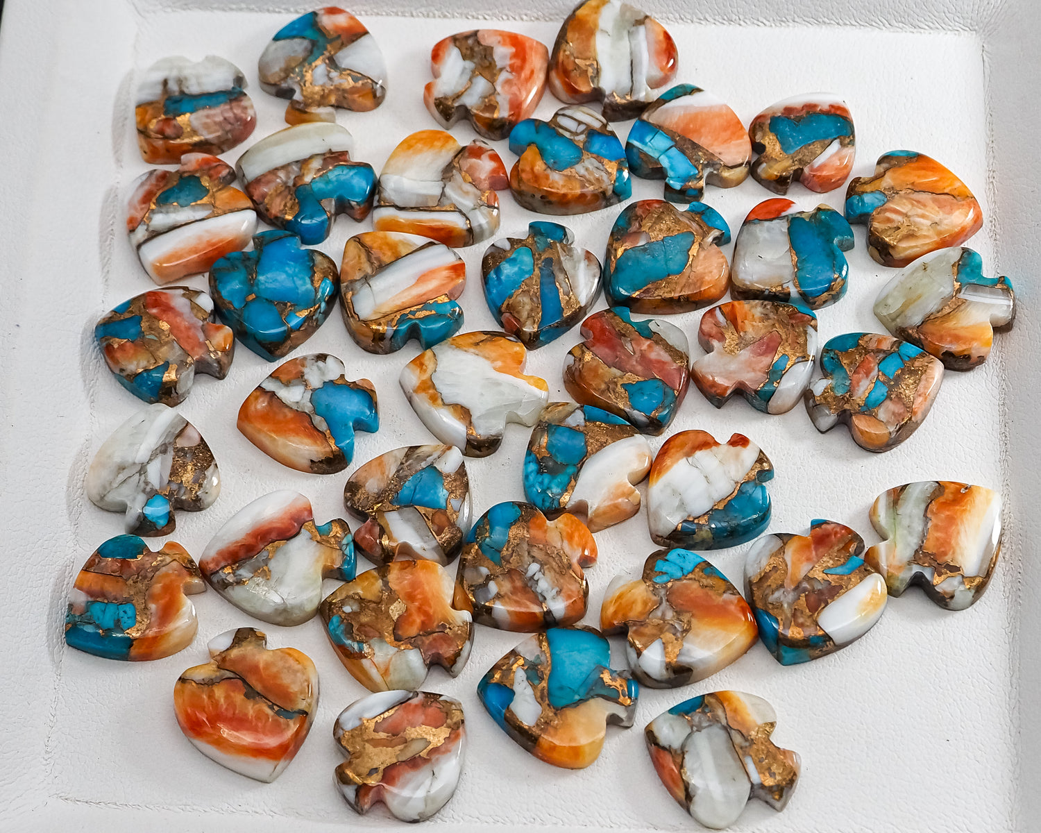 Spiny Oyster Turquoise Gemstone Spades Shape Lot Gemstone 16x15mm Calibrated Stone For jewelry Making