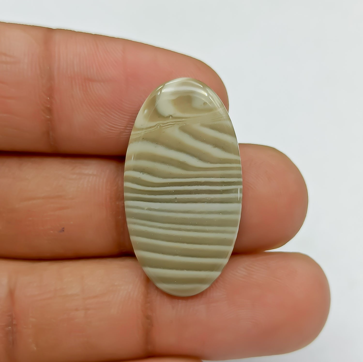 Polish Flint Cabochon Oval Shape 31x17x4 MM PG-PF01