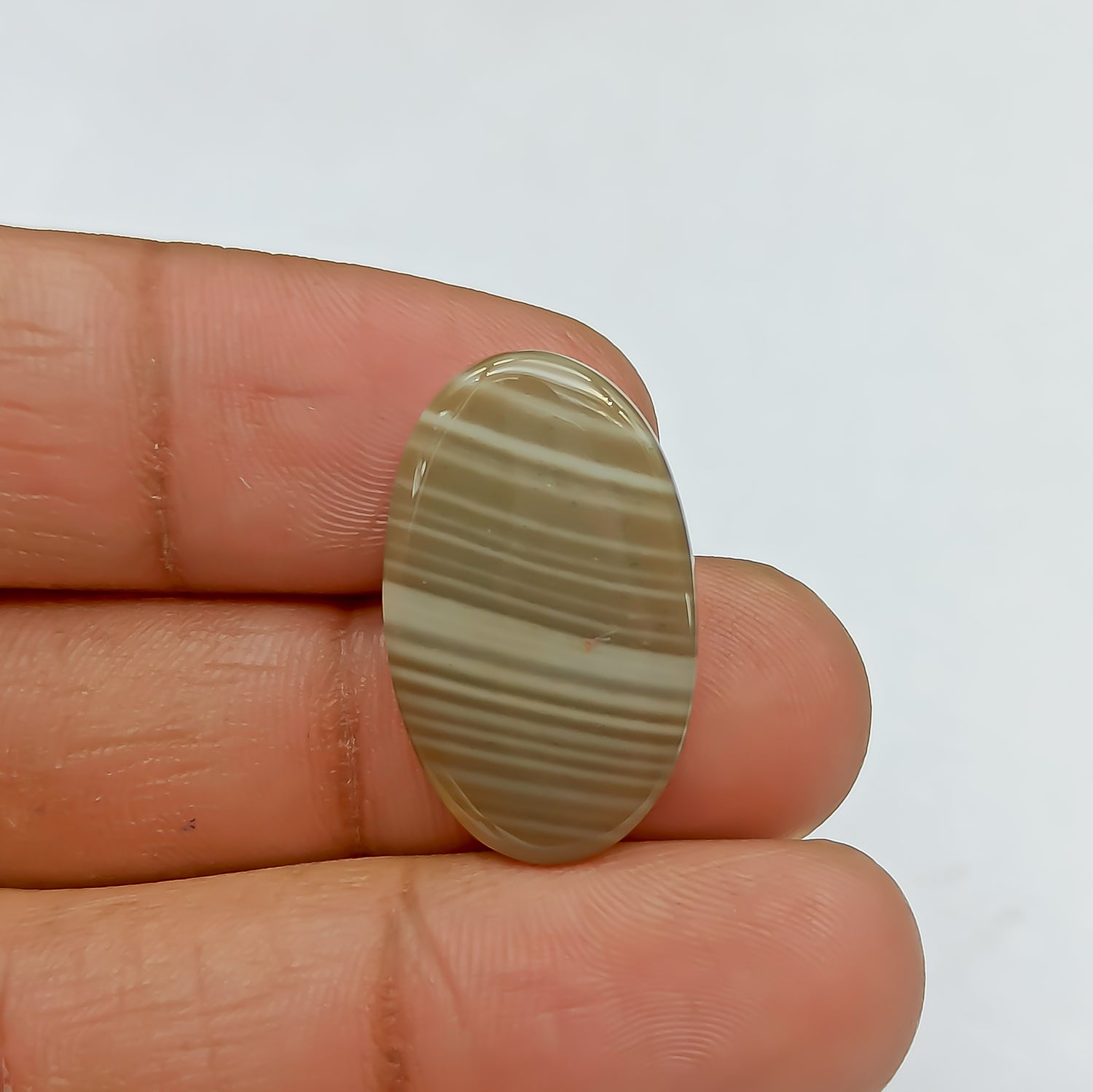 Polish Flint Cabochon Oval Shape 27x16x4 MM PG-PF04