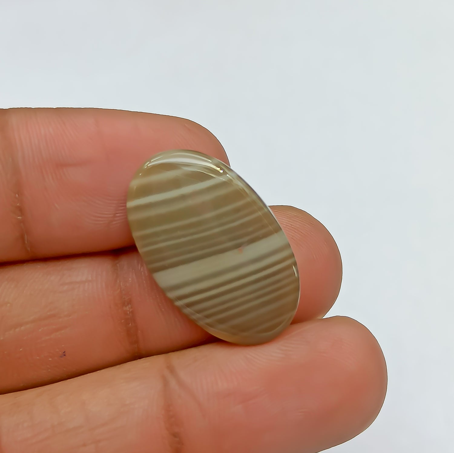 Polish Flint Cabochon Oval Shape 27x16x4 MM PG-PF04