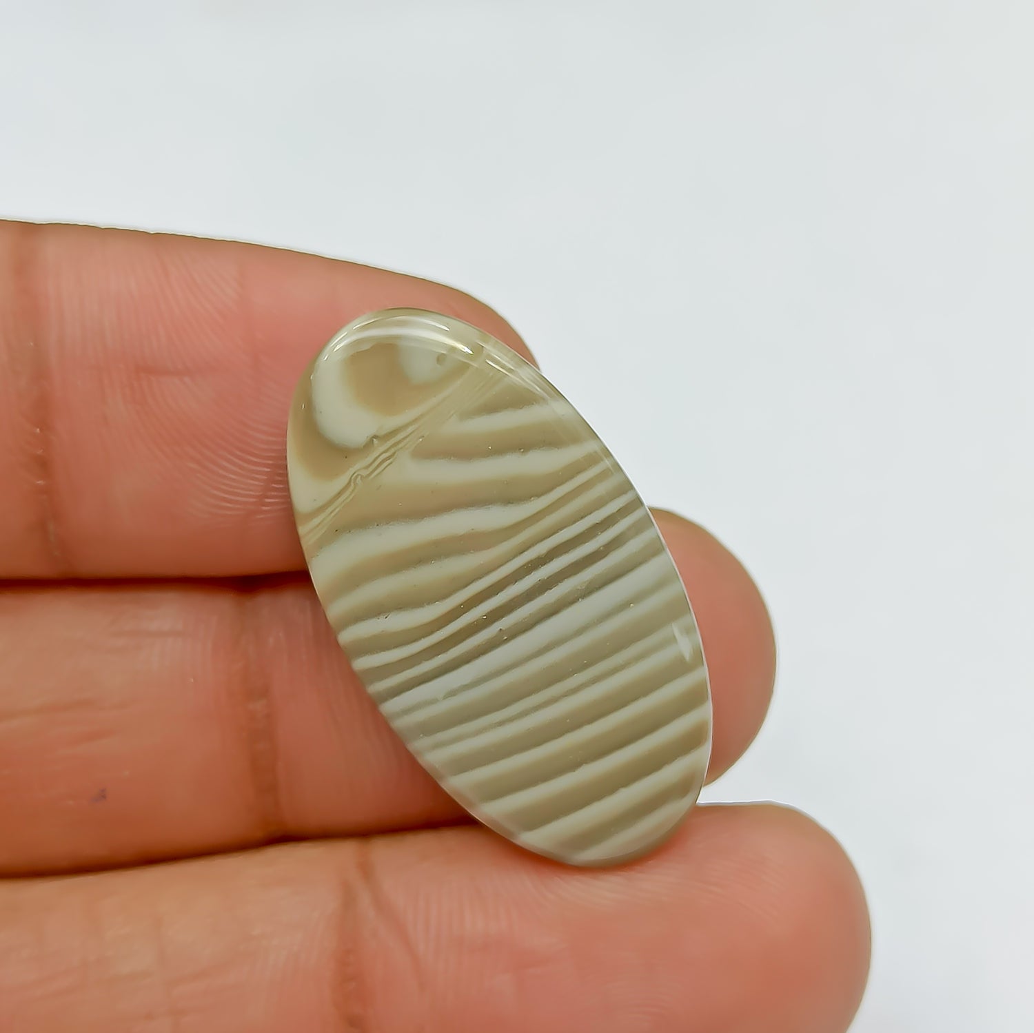 Polish Flint Cabochon Oval Shape 31x17x4 MM PG-PF01
