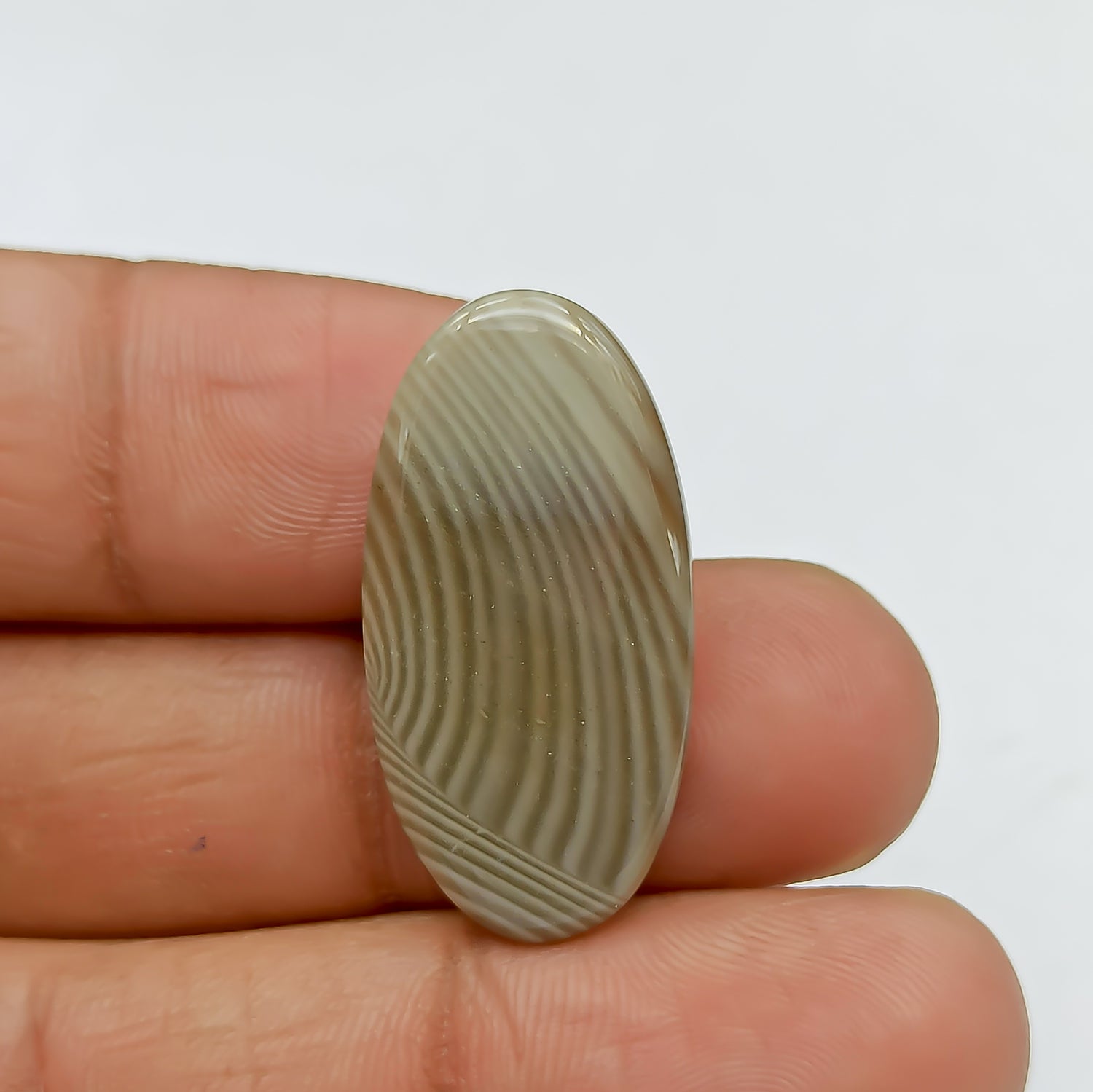 Polish Flint Cabochon Oval Shape 31x16x4 MM PG-PF06
