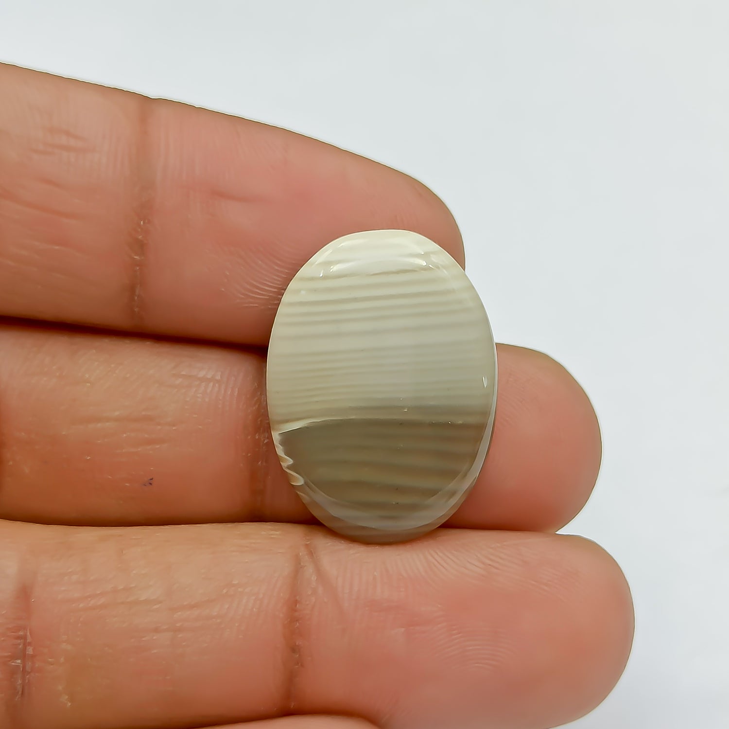 Polish Flint Cabochon Oval Shape 24x18x4 MM PG-PF09