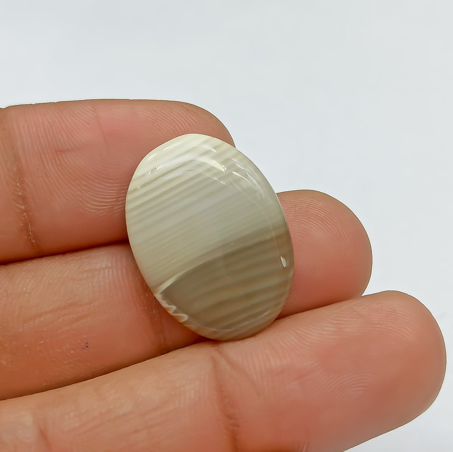 Polish Flint Cabochon Oval Shape 24x18x4 MM PG-PF09