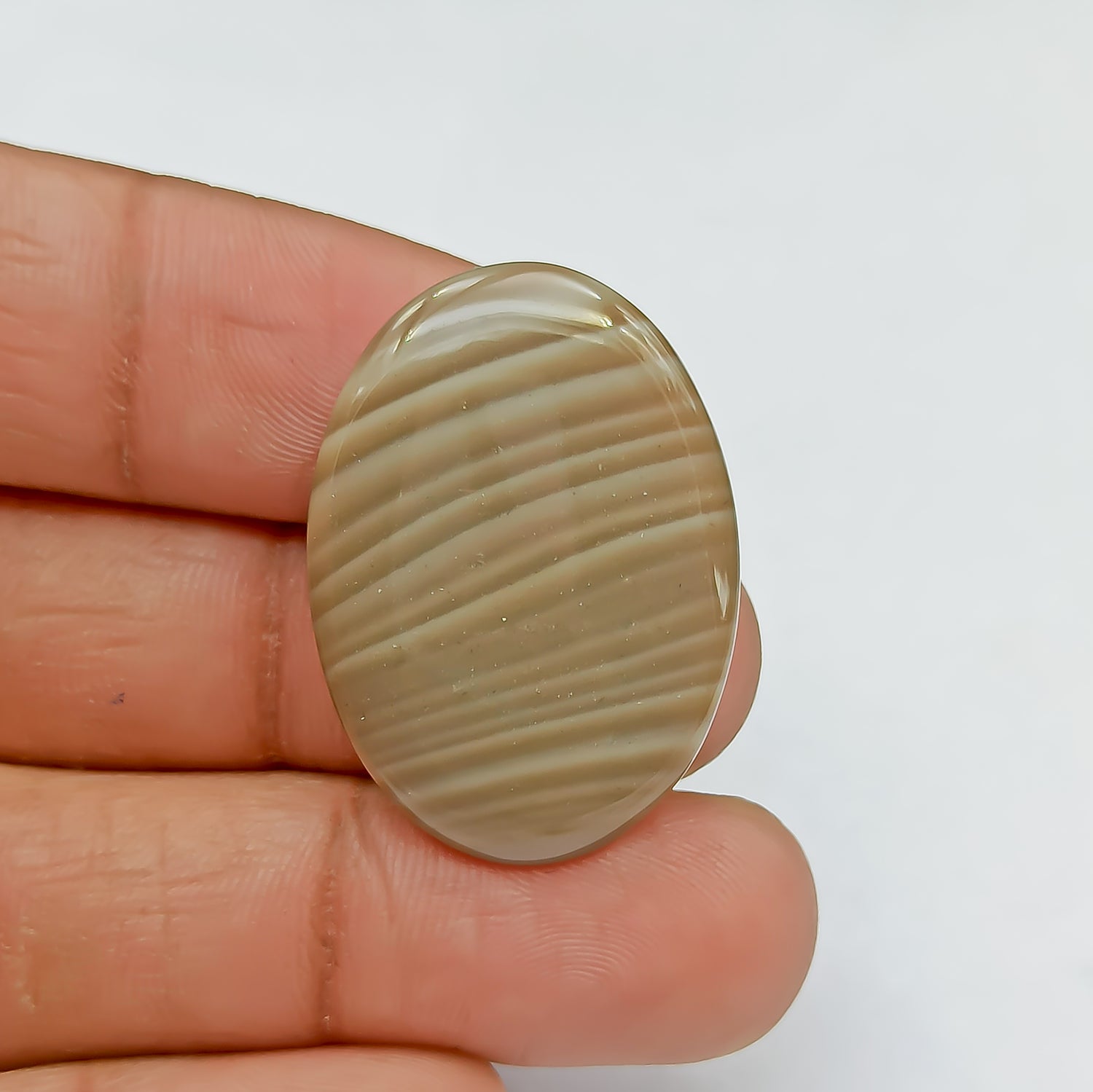 Polish Flint Cabochon Oval Shape 33x24x4 MM PG-PF011