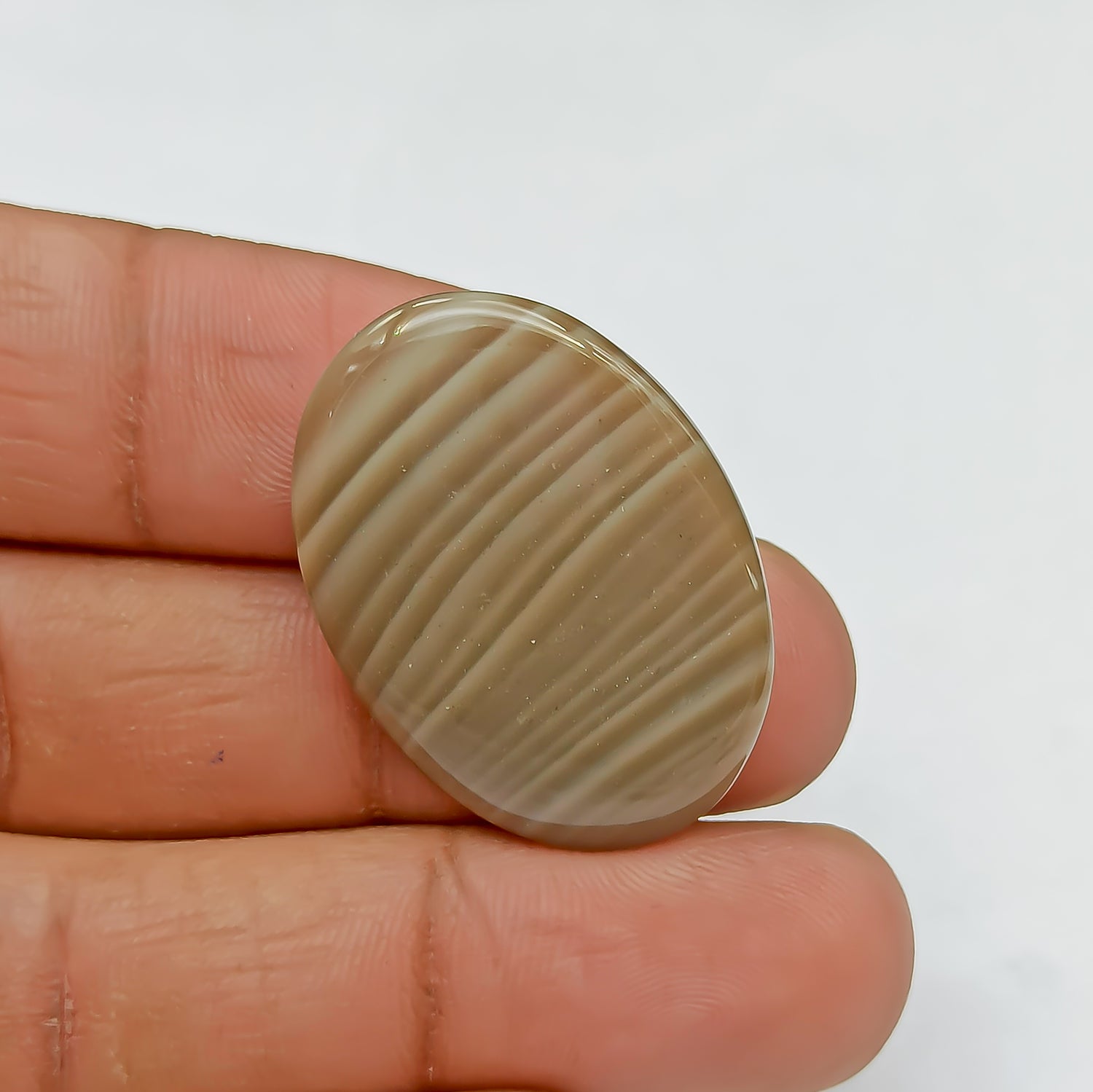 Polish Flint Cabochon Oval Shape 33x24x4 MM PG-PF011