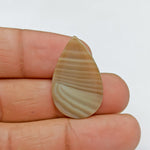Polish Flint Gemstone Cabochon Pear Shape 29.66x18.61x2.01 PG-PF-0018