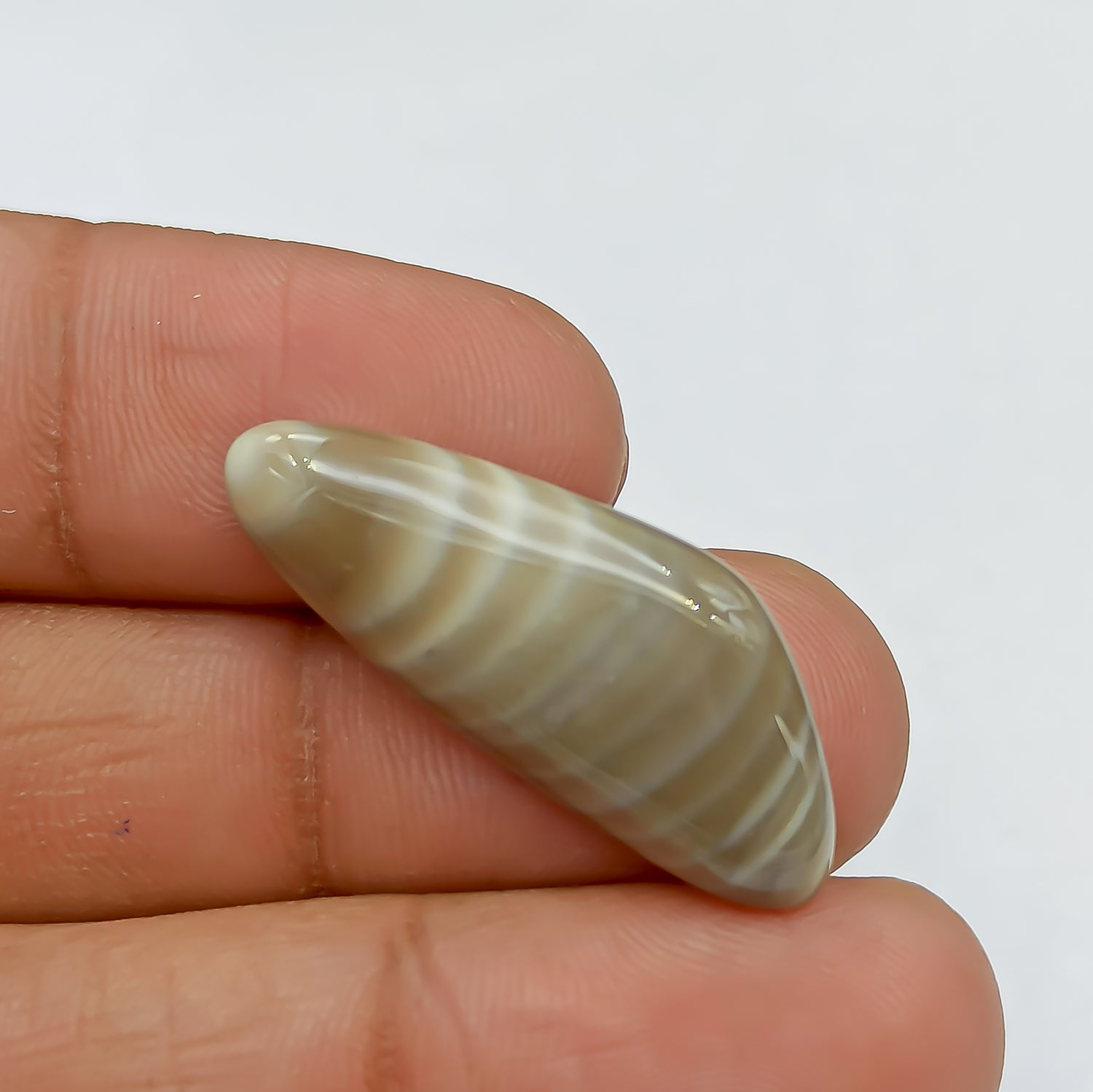 Polish Flint Gemstone Cabochon Fancy Shape 32.87x13.29x4.48 PG-PF-0019