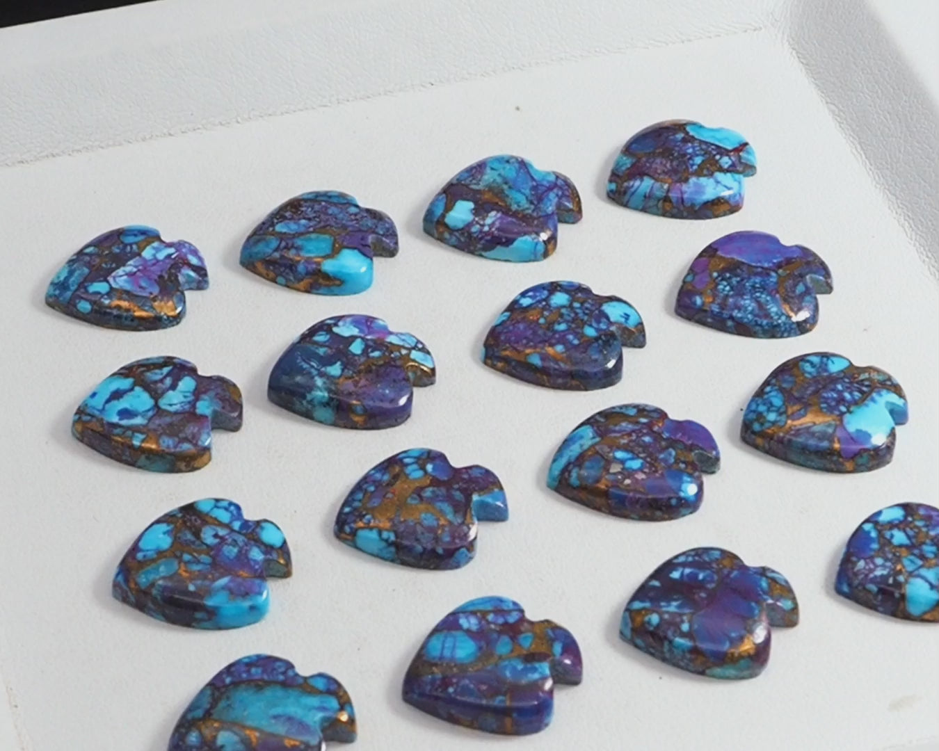 Purple Copper Turquoise Spades Shape Lot Gemstone 16mm Calibrated Gemstone For Jewelry Making
