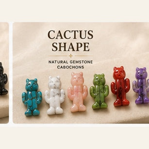 Cactus Shape Natural Gemstone Cabochons