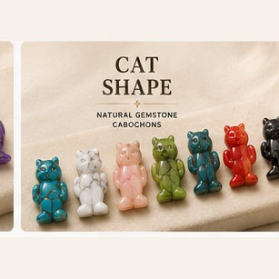 Cat Shape Natural Gemstone Cabochons