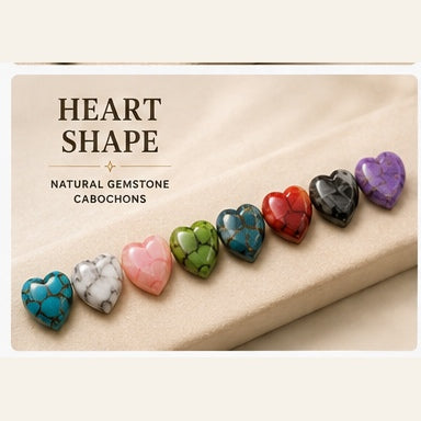 Heart Shape Natural Gemstone Cabochons