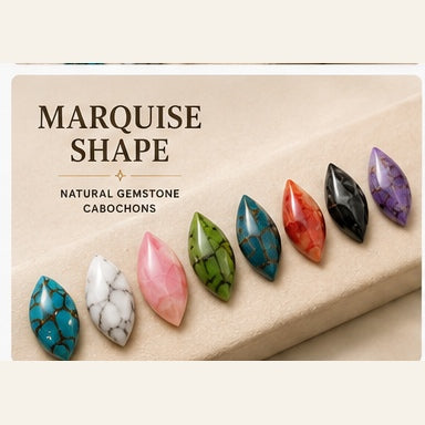 Marquise Shape Natural Gemstone Cabochons